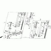 Схема узла: Gl1500i front fork 95 для Honda GL1500 Gold Wing Interstate