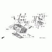 Схема вузла: Головка циліндра (rr.) Для Honda VT600 Shadow VLX