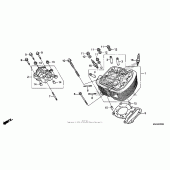 Схема узла: Передняя головка цилиндра для Honda VT750 Shadow Spirit