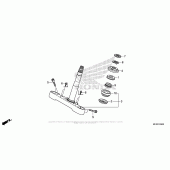 Схема вузла: Рульова траверса для Honda VT1300 Fury