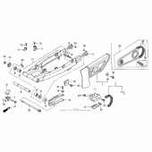 Схема вузла: Задній важіль (Маятник) для Honda XR650