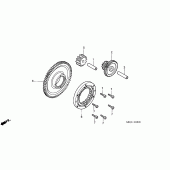 Схема вузла: Привід стартера для Honda CB1300 Super Four