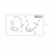 Схема вузла: High windshield для Honda NT650 Deauville