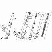 Схема вузла: Вилка передньої осі для Honda CBR900RR CBR919RR Fireblade