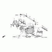 Схема вузла: Радіатор (L.) (VTR1000SP2 / 3/4/5/6) для Honda VTR1000 VTR SP-2