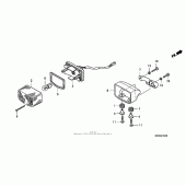 Схема узла: Задний фонарь (Стоп-сигнал) для Honda VT750 Shadow Spirit