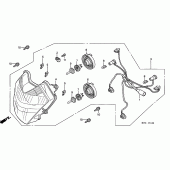 Схема узла: Фара для Honda FJS600 Silver Wing