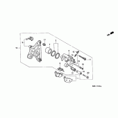 Схема вузла: Задній гальмівний супорт для Honda XL600 Transalp