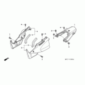 Схема вузла: Бічний обтічник для Honda FMX650