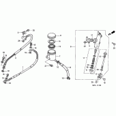 Схема вузла: Задній гальмівний циліндр для Honda XL1000V Varadero