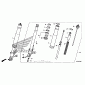 Схема вузла: Вилка передньої осі для Honda CBR1000 CBR1000RR (ABS) Fireblade