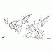 Схема вузла: Бічний обтічник для Honda CB1000 CB1000R