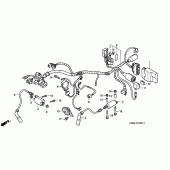 Схема вузла: Жгут проводки / котушка запалювання для Honda VT125 Shadow