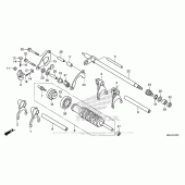 Схема узла: Gearshift Drum (2) для Honda VFR1200 VFR