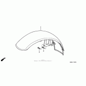 Схема вузла: Переднє крило для Honda VT600 Shadow VLX Deluxe