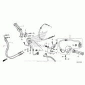 Схема вузла: Ручка керма & Пульт управління рульовой & Троси для Honda CBR600 CBR600RR