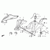 Схема вузла: Паливний бак (CRF230F3 / 4/5/6/7) для Honda CRF230 CRF230F