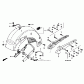Схема вузла: Заднє крило для Honda VTX1300