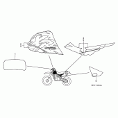 Схема вузла: Label read the manual (3) для Honda XR600