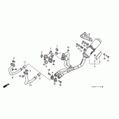 Схема вузла: Вихлопна система для Honda VFR400