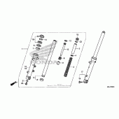 Схема вузла: Вилка передньої осі для Honda NC700