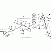 Схема вузла: St1100 rr. гальмівний циліндр для Honda ST1100 Pan-European