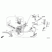 Схема вузла: Гальмівний циліндр переднього тормозаr (Abs) для Honda CBR300R