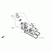 Схема узла: Клапанная крышка для Honda CBR1100XX Blackbird