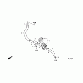 Схема узла: Система вентиляция картера для Honda CBR1000 CBR1000RR Fireblade