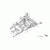 Схема вузла: Права кришка картера для Honda CR250
