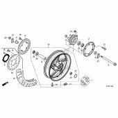 Схема вузла: Заднє колесо для Honda CBR300R