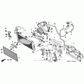 Схема узла: Радиатор для Honda GL1500 Valkyrie Interstate