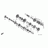 Схема вузла: Трансмісія для Honda XR600