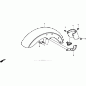 Схема вузла: Переднє крило для Honda VT1100 Shadow ACE Tour