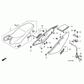 Схема вузла: Сидіння & Бічний обтічник для Honda CBF250