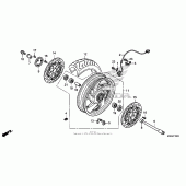 Схема узла: Передние колесо для Honda GL1800 Gold Wing F6B Bagger