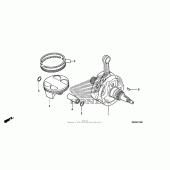 Схема вузла: Колінчастий вал & Поршень для Honda CRF450 CRF450R