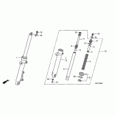 Схема вузла: Вилка передньої осі для Honda CBF125