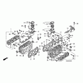 Схема узла: Головка цилиндра для Honda GL1500 Gold Wing Aspencade