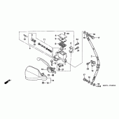 Схема вузла: Передній гальмівний циліндр (XL1000V) для Honda XL1000V Varadero