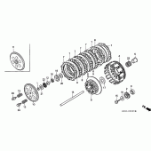 Схема узла: Сцепление для Honda CR250