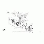 Схема вузла: Водяний насос для Honda CBR650F