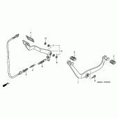 Схема вузла: Педаль (Лапка) для Honda VT1100 Shadow Aero