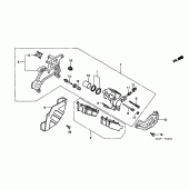 Схема узла: Задний тормозной суппорт для Honda CR250