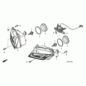 Схема узла: Фара для Honda CBR600