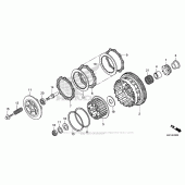 Схема вузла: Зчеплення для Honda CBR600