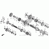 Схема вузла: Трансмісія для Honda VFR800 Interceptor