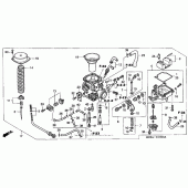 Схема вузла: Карбюратор ( `02 /` 03) для Honda VT600 Shadow VLX Deluxe