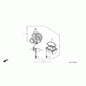 Схема узла: Карбюратор optional kit (1) для Honda CR250