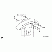 Схема вузла: Переднє крило для Honda CBF1000